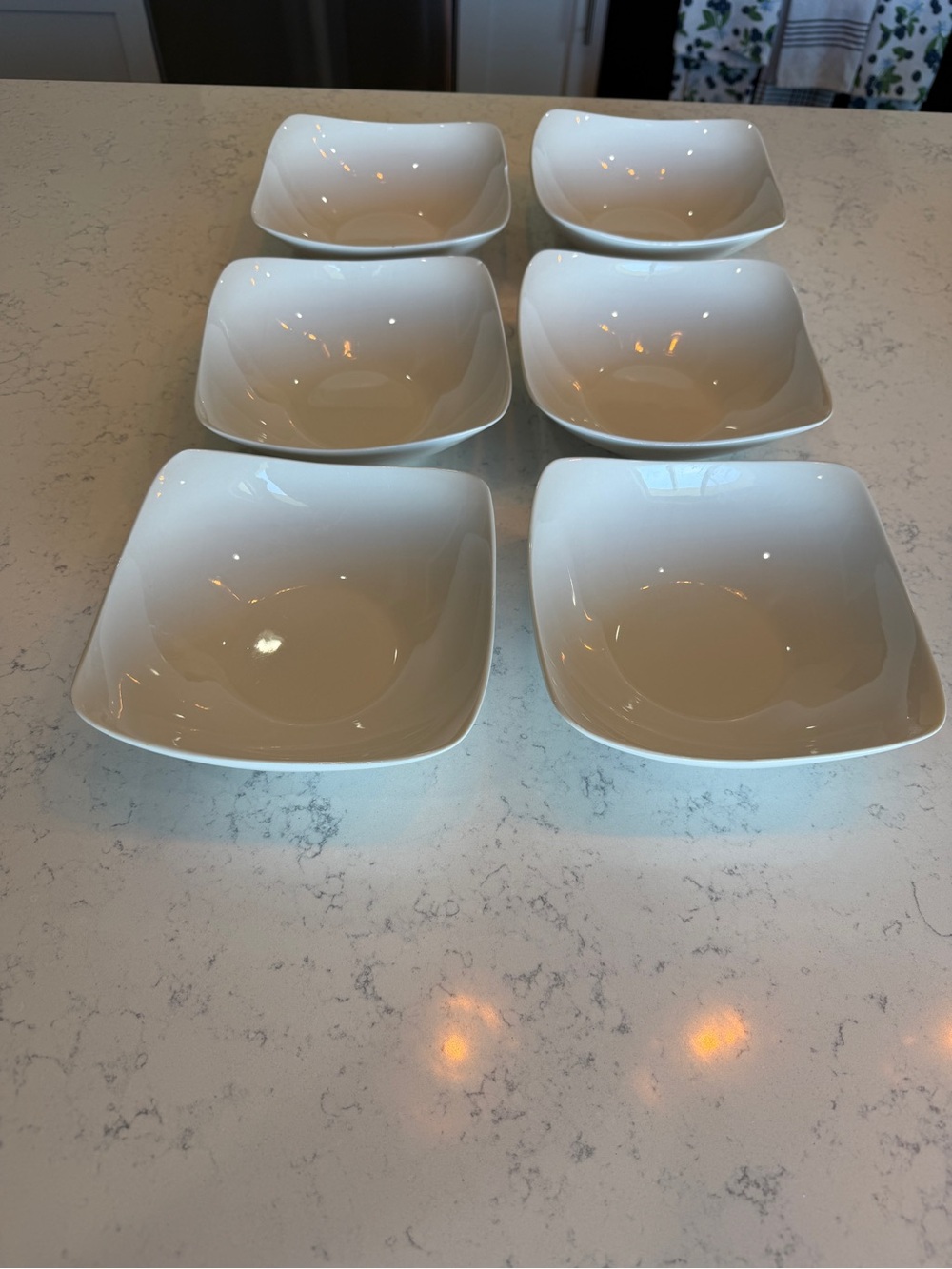 White Ceramic Serving Bowl Set (6 bowls)
